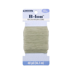 B-LON Cord, TEX 210, .020 in / 0.50 mm, Silver, 40 yd / 36.5 m