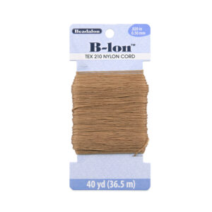B-LON Cord, TEX 210, .020 in / 0.50 mm, Natural, 40 yd / 36.5 m
