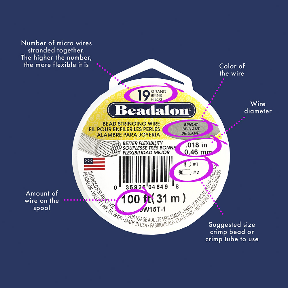 19 Strand Bead Stringing Wire - Satin Copper - Image 4