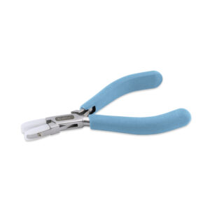 Designer Series Nylon Jaw Pliers, Flat Nose, Pacific Blue Vinyl-Free Grips, Stainless Steel, Tip Size 0.32 in x 0.79 in / 8.1 mm x 20.1 mm, 5.25 in / 13.3 cm