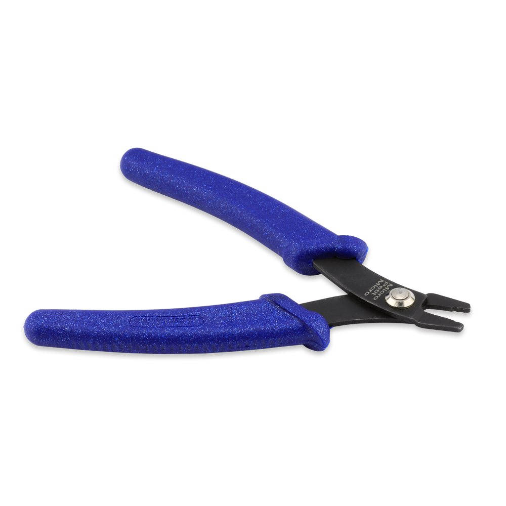 Classic Series Glimmer Crimper Tool MICRO, Blue Speckle Vinyl-Free Grips, Rivet Joint, Single Leaf Spring, 5.25 in / 13.3 cm - Image 2