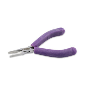 Designer Series Artistic Wire Glimmer Flat Nose Pliers, Lavender Speckle Vinyl-Free Grips, Stainless Steel, Box Joint, Double Leaf Springs, 4.75 in / 12 cm