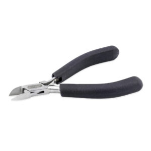 Designer Series Semi-Flush Cutter, Dark Blue Vinyl-Free Grips, Stainless Steel, Box Joint, Double Leaf Springs, 4.75 in / 12 cm