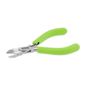 Professional Series Nylon Inner Jaw Semi-Flush Cutters, Lime Green Vinyl-Free Grips, Stainless Steel, Box Joint, Double Leaf Springs, 5.75 in / 14.6 cm