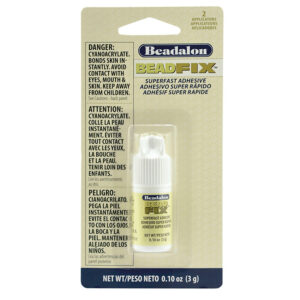 Beadfix Adhesive, 3 g / .11 oz with 2 precision tips [NO CANADA ORDERS/NO AIR SHIPPING]