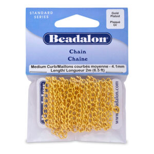 Chain - Gold Color - Curb, 2 m