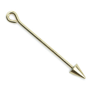 Instant Pendant, 6x7.5 mm Cone Screw-on Finials, 36.60 mm / 1.44 in, Pin diameter 1.60 mm / 0.060 in, Gold Color E-coat, 3 pc