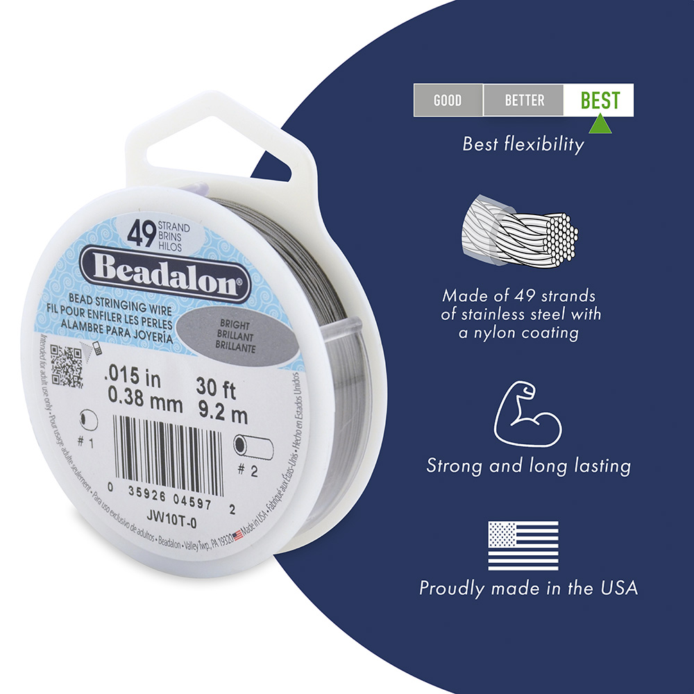 49 Strand Bead Stringing Wire - Gold Color - Image 6