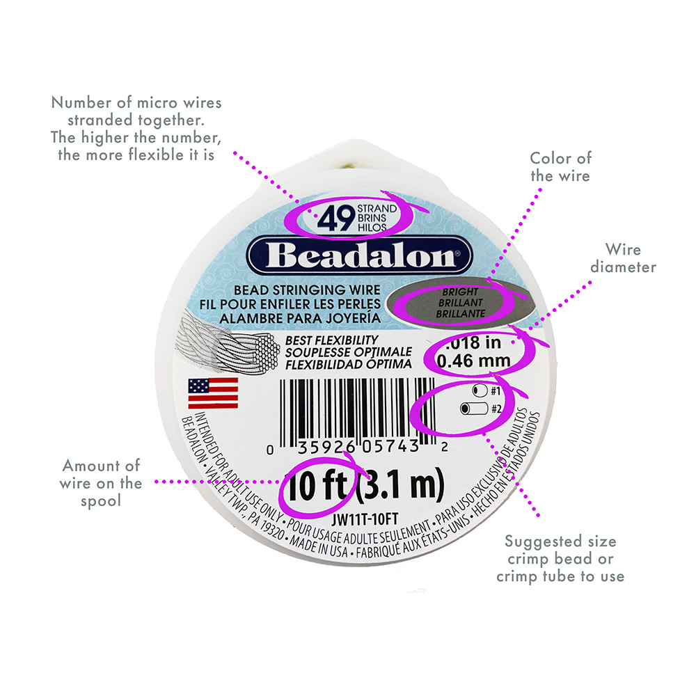 49 Strand Bead Stringing Wire - Gold Color - Image 5