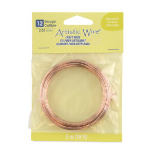 Artistic Wire - Standard Colors - Bare Copper - 12 ga, Coil - 10 ft