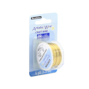Artistic Wire - Standard Colors - Tarnish Resistant Brass - 20 ga, Dispenser Spool