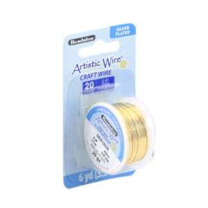 Artistic Wire - Silver Plated Colors - Gold Color - 20 ga, Dispenser Spool
