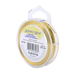 Artistic Wire - Standard Colors - Tarnish Resistant Brass - 20 ga, Retail Spool