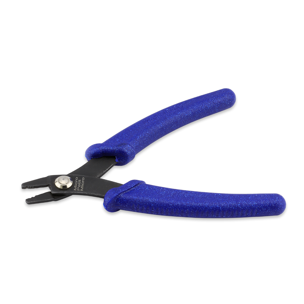 Classic Series Glimmer Crimper Tool MICRO, Blue Speckle Vinyl-Free Grips, Rivet Joint, Single Leaf Spring, 5.25 in / 13.3 cm