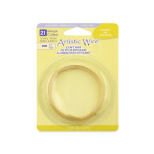 Artistic Wire - Flat - Gold Color - 5 mm