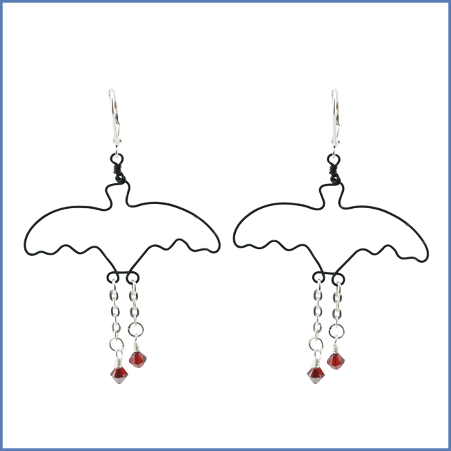 Bat Blood Earrings