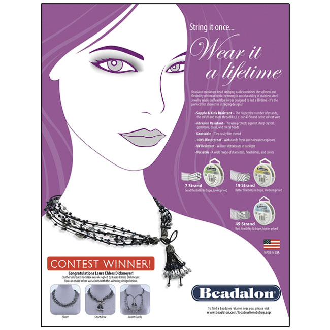 Contest Winner Leather and Lace Necklace