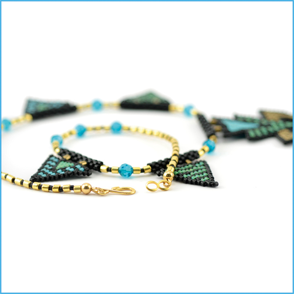 Beaded Triangle Necklace