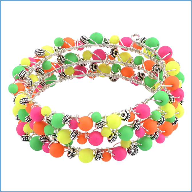 Neon Memory Wire Bracelet