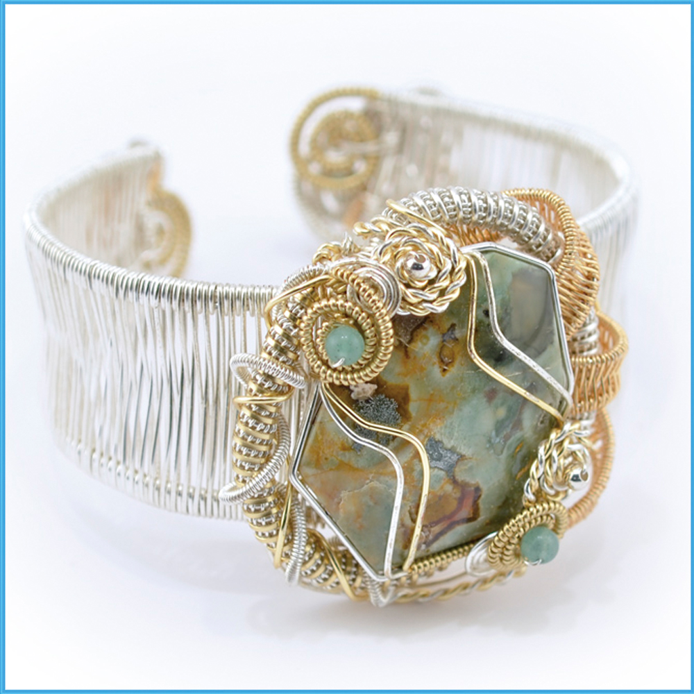 German Style Wrapped Stone Cuff